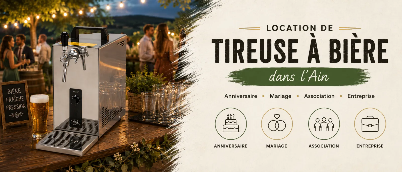Location de tireuse à bière dans l’Ain
